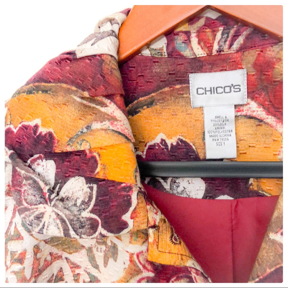 ❤️Stunning Chico’s 3/4 sleeve jacket, cute collar - Picture 6 of 8